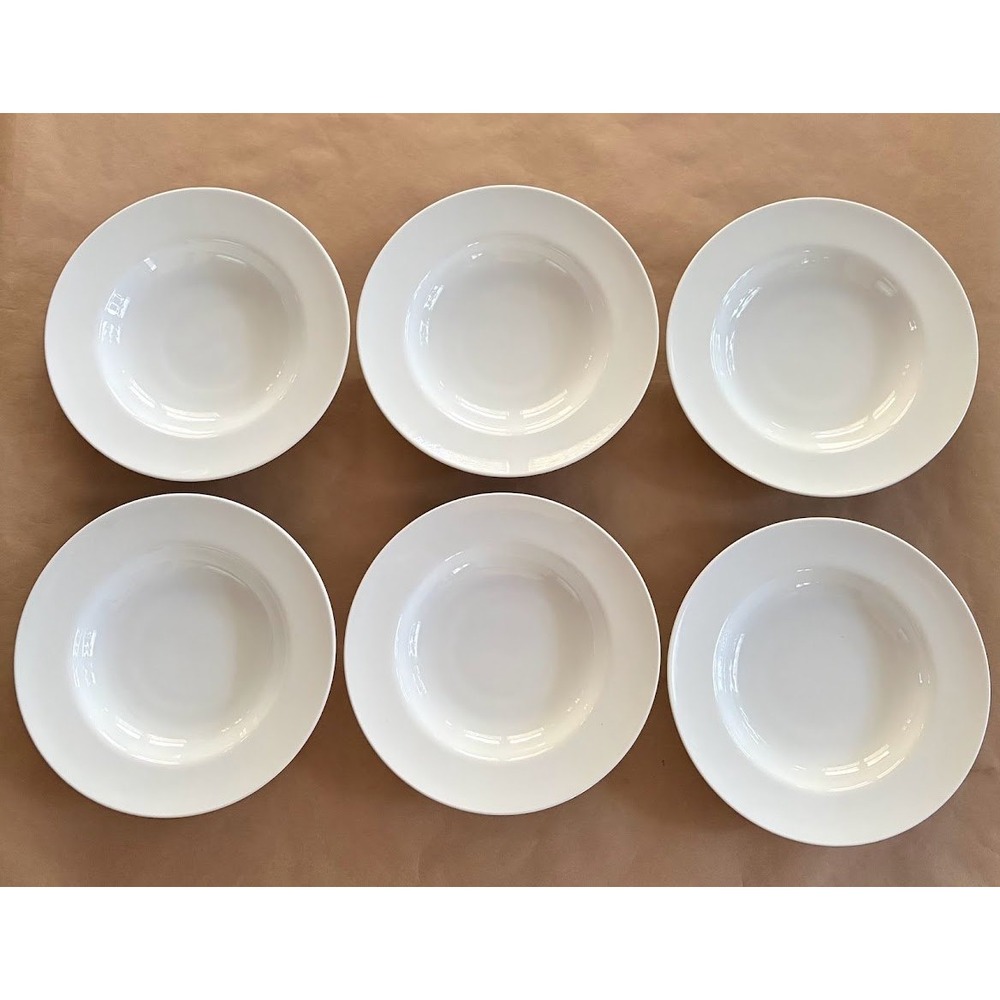 Pottery Barn Great White Set of 6 Rimmed Soup Pasta Salad Bowls 10.25"
Classic